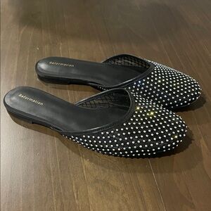 Reformation Melly Flat Mule - Black Rhinestone
Mesh